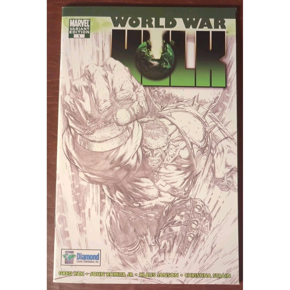 World War Hulk #1 Variant Sketch Cover‎ Diamond Exclusive 2007 VF/NM Range+